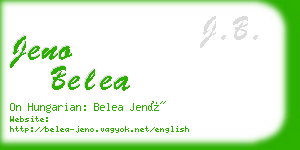 jeno belea business card